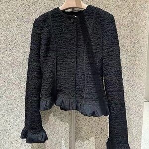 Black Textured Women's Blazer